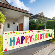 Load image into Gallery viewer, VUDECO Large Happy Birthday Banner  118 in x 19.7 in