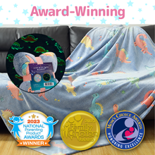 Load image into Gallery viewer, VUDECO Glow in The Dark Blanket for Kids 50 x 60 inches ( Dinosaur)