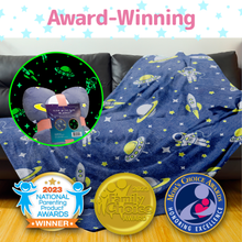 Load image into Gallery viewer, VUDECO Glow in The Dark Blanket for Kids 50 x 60 inches ( Astronaut)