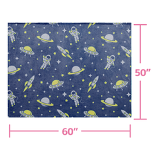 Load image into Gallery viewer, VUDECO Glow in The Dark Blanket for Kids 50 x 60 inches ( Astronaut)