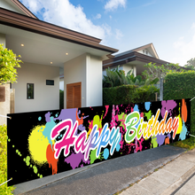Load image into Gallery viewer, VUDECO Large Happy Birthday Banner  118 in x 19.7 in