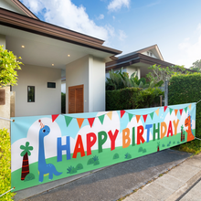 Load image into Gallery viewer, VUDECO Large Happy Birthday Banner  118 in x 19.7 in