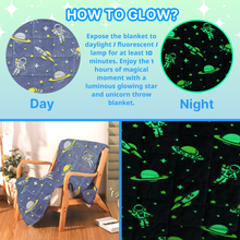 Load image into Gallery viewer, Glow in the Dark Weighted Blanket -  Astronaut