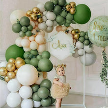Load image into Gallery viewer, PartyWoo Sage Green Balloons 142 pcs Olive Balloons Different Sizes Pack of 18 12 10 5 Inch Olive Green Balloon Arch Kit Sage Balloon Garland as Forest Baby Shower Birthday Party Decorations Green-F81