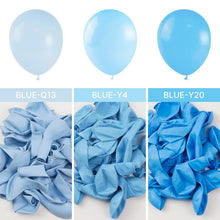 Load image into Gallery viewer, PartyWoo Baby Blue Balloons 140 pcs Blue Balloons Light Blue Balloons Different Sizes Pack of 18 12 10 5 Inch Pastel Blue Balloon Arch Kit Garland for Boy's Baby Shower Party Decorations Blue-Q13