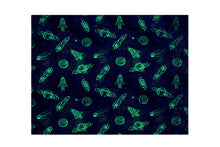 Load image into Gallery viewer, VUDECO Glow in The Dark Blanket for Kids 50 x 60 inches (Blue Space)