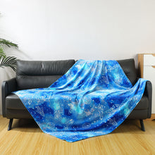Load image into Gallery viewer, VUDECO Glow in The Dark Blanket for Kids 50 x 60 inches (Blue Space)