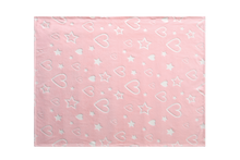 Load image into Gallery viewer, VUDECO Glow in The Dark Blanket for Kids 50 x 60 inches (Pink Heart)