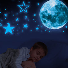 Load image into Gallery viewer, VUDECO 1109 PCs Glow In The Dark Stars and Moon Stickers