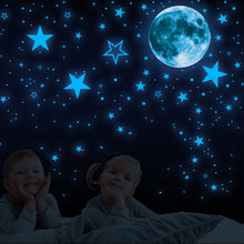 Load image into Gallery viewer, VUDECO 1109 PCs Glow In The Dark Stars and Moon Stickers