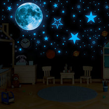 Load image into Gallery viewer, VUDECO 1109 PCs Glow In The Dark Stars and Moon Stickers