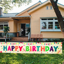 Load image into Gallery viewer, VUDECO Large Happy Birthday Banner Large 118" x 19.7" (Yellow)