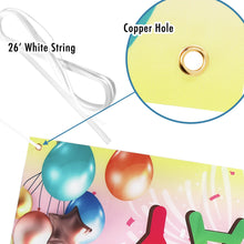 Load image into Gallery viewer, VUDECO Large Happy Birthday Banner Large 118" x 19.7" (Pink)