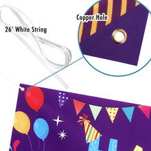 Load image into Gallery viewer, VUDECO Large Happy Birthday Banner Large 118" x 19.7" (Purple)