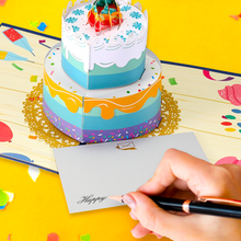 Load image into Gallery viewer, VUDECO 3D Pop Up Happy Birthday Card (Cake)
