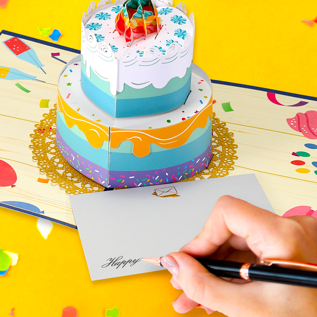 VUDECO 3D Pop Up Happy Birthday Card (Cake)