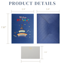 Load image into Gallery viewer, VUDECO 3D Pop Up Happy Birthday Card (Cake)
