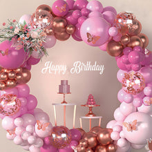 Load image into Gallery viewer, Partywoo Balloons，18&quot;12&quot;10&quot;5&quot; Pink Metal Rose Gold Confetti Latex Balloons
