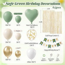 Load image into Gallery viewer, Partywoo Birthday Party Decorations, Happy Birthday Banner, Fringe Curtain, Balloons
