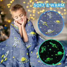 Load image into Gallery viewer, Glow in the Dark Weighted Blanket -  Astronaut
