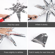Load image into Gallery viewer, PartyWoo Metallic Silver Balloons 110 pcs Different Sizes 18 12 10 5 Inch Pack 22 Inch Silver Starburst Spike Star Foil Balloon Arch Kit Garland for Graduation Birthday Party Decorations Silver-G102
