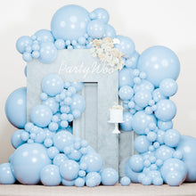 Load image into Gallery viewer, PartyWoo Baby Blue Balloons 140 pcs Blue Balloons Light Blue Balloons Different Sizes Pack of 18 12 10 5 Inch Pastel Blue Balloon Arch Kit Garland for Boy's Baby Shower Party Decorations Blue-Q13
