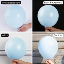 Load image into Gallery viewer, PartyWoo Baby Blue Balloons 142 pcs Different Sizes of 18 12 10 5 Inch Light Pastel Sky Aqua Blue Balloon Arch Kit Garland for Graduation Baby Shower Gender Reveal Party Decorations Blue-Q13
