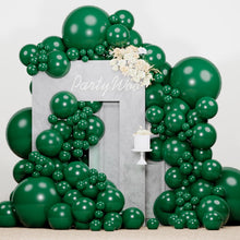 Load image into Gallery viewer, PartyWoo Dark Green Balloons 138 pcs Different Sizes of 18 12 10 5 Inch Pearl Hunter Emerald Forest Green Balloon Arch Kit Garland for Graduation Christmas Jungle Birthday Party Decorations Green-Z01
