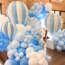 Load image into Gallery viewer, PartyWoo Baby Blue Balloons 142 pcs Different Sizes of 18 12 10 5 Inch Light Pastel Sky Aqua Blue Balloon Arch Kit Garland for Graduation Baby Shower Gender Reveal Party Decorations Blue-Q13
