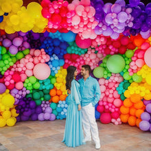 Load image into Gallery viewer, PartyWoo, 120pcs 5inch Rainbow Latex Balloons, Assorted Colors for Party Decorations, Birthday, Baby Shower, Gender Reveal, Female
