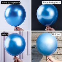 Load image into Gallery viewer, PartyWoo Metallic Blue Balloons 142 pcs Different Sizes of 18 12 10 5 Inch Chrome Blue Latex Balloons for Graduation Wedding Baby Shower Wedding Gender Reveal Birthday Party Decorations Blue-G106
