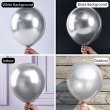 Load image into Gallery viewer, PartyWoo Metallic Silver Balloons 110 pcs Different Sizes 18 12 10 5 Inch Pack 22 Inch Silver Starburst Spike Star Foil Balloon Arch Kit Garland for Graduation Birthday Party Decorations Silver-G102
