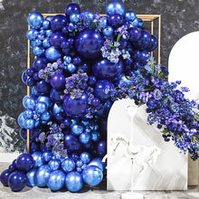 Load image into Gallery viewer, PartyWoo Metallic Blue Balloons 142 pcs Different Sizes of 18 12 10 5 Inch Chrome Blue Latex Balloons for Graduation Wedding Baby Shower Wedding Gender Reveal Birthday Party Decorations Blue-G106
