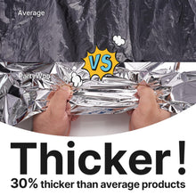 Load image into Gallery viewer, PartyWoo 3 pcs Silver Foil Table Cover, 54 x 108 Inch Rectangle Waterproof Tablecloth for 6 to 8 Foot Tables, Disposable Plastic Party Tablecloth for Graduation Wedding Birthday Party Decorations
