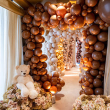 Load image into Gallery viewer, PartyWoo Brown Balloon Arch Kit Garland 100 pcs Shades of Brown Neutral Boho Tan Balloons Different Sizes of 18 12 10 5 Inch for Baby Shower Safari Wedding Anniversary Birthday Party Decorations
