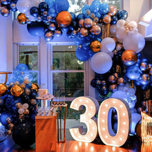 Load image into Gallery viewer, PartyWoo Metallic Blue Balloons 142 pcs Different Sizes of 18 12 10 5 Inch Chrome Blue Latex Balloons for Graduation Wedding Baby Shower Wedding Gender Reveal Birthday Party Decorations Blue-G106
