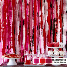 Load image into Gallery viewer, Burgundy Crepe Paper Streamers by PartyWoo: 6 Rolls, 492ft, 1.8in x 82ft Each, Thicker, Easy to Use, Multi-Purpose Decorations

