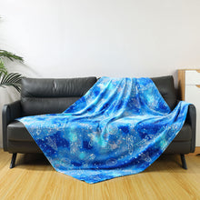 Load image into Gallery viewer, VUDECO Glow in The Dark Blanket for Kids 50 x 60 inches (Blue Space)
