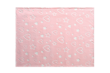 Load image into Gallery viewer, VUDECO Glow in The Dark Blanket for Kids 50 x 60 inches (Pink Heart)
