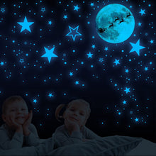 Load image into Gallery viewer, VUDECO 1109 PCs Glow In The Dark Stars and Moon Stickers (Christmas)
