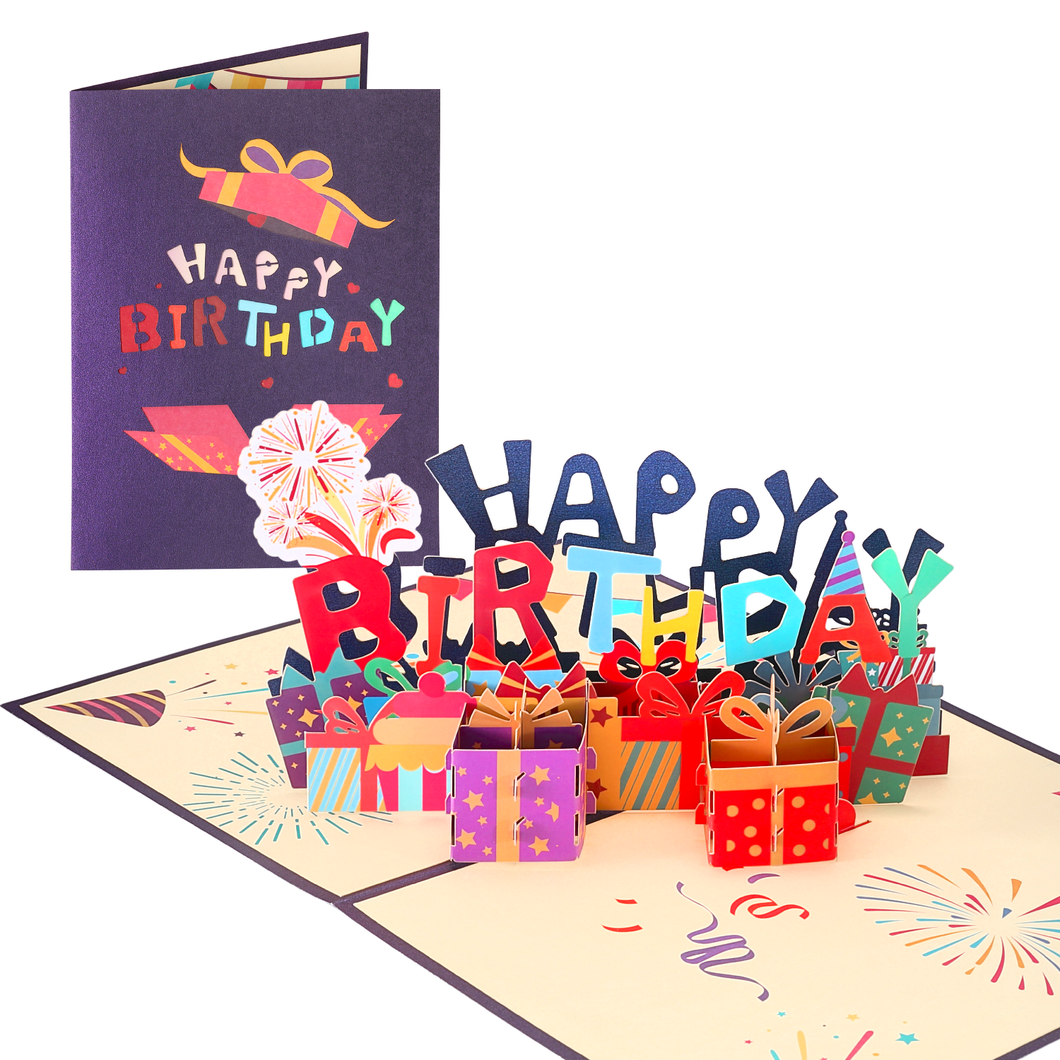 VUDECO 3D Pop Up Happy Birthday Card (Birthday)